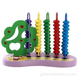 Ristiege - Cuentas coloridas de madera de Ábaco para calcular matemáticas juguete educativo para niños