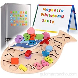 XFDZSW MALL 3 en 1 Montessori Juego Magnéticos de Madera para Chico Juguetes Matematicos Magnéticos para Niños Pequeños Niños Niñas Regalo