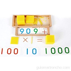 Yx-outdoor Montessori Decimal Bank Game Toy nutre la Capacidad de Las Manos de los niños Cadena de Cuentas cuadradas Material didáctico para el Aprendizaje de Las matemáticas de jardín de Infantes