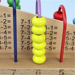 Zhou-YuXiang Juguetes de Soroban de ábaco de Madera Multicolor Bloques de estantes de cálculo de conteo para niños Juguetes educativos de matemáticas de Aprendizaje Montessori
