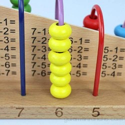 Zhou-YuXiang Juguetes de Soroban de ábaco de Madera Multicolor Bloques de estantes de cálculo de conteo para niños Juguetes educativos de matemáticas de Aprendizaje Montessori