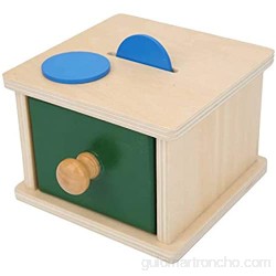 AMONIDA Caja Imbucare Caja de Bolas de Madera para bebés Caja de Bolas Juguetes educativos Niños Niñas Juguetes(Wafers and Boxes)