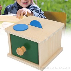 AMONIDA Caja Imbucare Caja de Bolas de Madera para bebés Caja de Bolas Juguetes educativos Niños Niñas Juguetes(Wafers and Boxes)