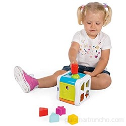 Chicco Multicubo Encajable 2en1 - Juegos de Puzzle encajables y contrucción para bebés con Formas Bolas y Martillo