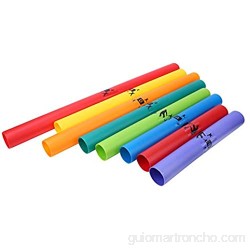 DSED Instrumento de percusión de 8 Piezas Tubo de Sonido de plástico Tubo multiplicador de frecuencia de Color Conjunto de Juguetes Musicales para niños
