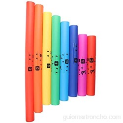 DSED Instrumento de percusión de 8 Piezas Tubo de Sonido de plástico Tubo multiplicador de frecuencia de Color Conjunto de Juguetes Musicales para niños