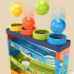 Kaxofang Libra una Bola Multicolor Duradera Juguete de Aprendizaje de Aprendizaje Muy Divertido una Juego Juguetes para Martillar y Clavar para BebéS