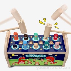 KLgeri Hitting Hamster Toys Juguetes educativos para niños pequeños de 1 a 2 años de edad 3 a 4 años de edad juguetes de pesca de rompecabezas (dinosaurio golpeando hámster + juguete de pesca)