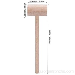 Mini martillos de madera mazo de langosta de cangrejo de madera para chocolate agrietado juguete educativo para niños y niñas (10 piezas)