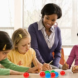 Tomaibaby Juego de 30 pelotas de aprendizaje Mathe de 20 mm para niños de plástico coloridas a prueba de aplastamiento para aprender matemáticas