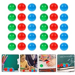 Tomaibaby Juego de 30 pelotas de aprendizaje Mathe de 20 mm para niños de plástico coloridas a prueba de aplastamiento para aprender matemáticas
