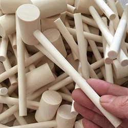 TOYANDONA 12 mini martillos de madera para niños pequeños (redondos)