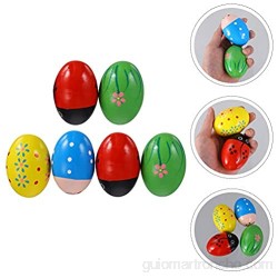 TOYANDONA 6pcs Niños Agarrando Juguete Huevos de Pascua de Madera Juguetes Educativos para Niños (Estilo Aleatorio)