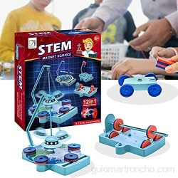 YSHTAN Kit de experimento para niños regalo 12 en 1 magnético experimento kit ciencia experimental ligero compatible con niños A
