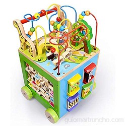 Actividad de juguetes de cubo Actividad Jardín Cubo Forma Madera Clasificador De Color La Gota Maze & Counting Juguete Del Bebé For Principios De Aprendizaje Y Desarrollo Juguetes de aprendizaje pre