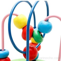 Actividad de juguetes de cubo En Primer Lugar Bead Laberinto - Juguete Educativo De Madera Coaster Actividad Cubo Abacus Educación Perlas Círculo Regalo De Los Juguetes De Colores Juguetes de aprendiz