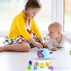 Allowevt Conjunto de construcción de juguetes de succión con diseño de almacenamiento de cáscara de huevo Succión de succión de juguetes de succión de juguetes para bebé para bebé advantage