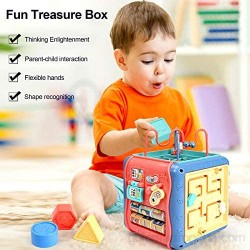 Huaxingda Cubo de actividad para bebé de 18 meses regalo para niños y niñas juguetes para niños pequeños para regalo de dos años