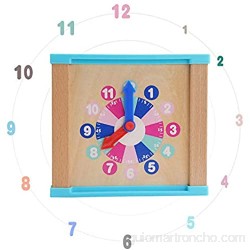 Juguete de actividad de cubo de laberinto de cuentas de madera de 1 a 5 años juguete multifuncional para bebés 5 en 1 equipo de enlace combinación de formas geométricas juguete educativo de educac