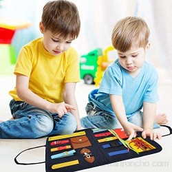 Athemeet Busy Board para Niños Tablero Montessori Juguetes de Bebé Habilidades de Vida básicas Tablero Juguetes Sensoriales Montessori para Bebés Juguete de Educación Temprana Estilo 2
