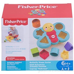 Fisher-Price-Cdc22 Mariposa Descubreformas Juguete Bebé +6 Meses color surtido (Mattel CDC22)