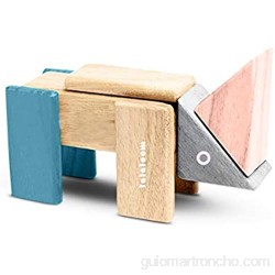 Lalaloom 23 MAGNO BLOCKS - Juego de construccion de madera (bloques magnéticos de madera para niños construir figuras juguete educativo infantil de 23 piezas) Multicolor