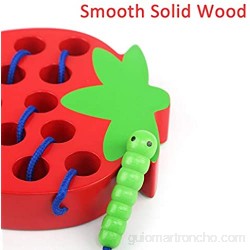 LEADSTAR Montessori Activity Wooden Fresa Toy Madera Juguetes Educativos Aprendizaje Temprano Bloque Rompecabezas de Bebe Relajantes Toys de Viajepara Niños Niñas 1 2 3 Años de Edad Niños