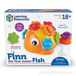 Learning Resources-El pez Finn Juguete sensorial para Practicar Las Habilidades motoras Finas niños de 18+ Meses de Edad (LER9093)