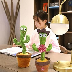 Boji Cactus de peluche 1 unidad divertido cactus juguete electrónico para la formación de cactus electrónico