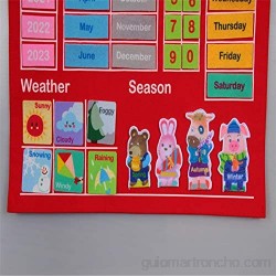 Kaxofang Juguete Educativo de Ayuda Didáctica Infantil de Jardín de Infantes Aprendiendo la Letra Inglesa Calendario de Temporada de Fecha Meteorológica Herramienta de Enseeanza (B)