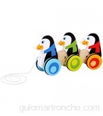 Tooky Toy Wooden Pull Along Penguins Andreu Toys Pingüinos Multicolor 25.5 x 13 x 6.5 cm Service S.L. TKC420