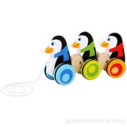 Tooky Toy Wooden Pull Along Penguins Andreu Toys Pingüinos Multicolor 25.5 x 13 x 6.5 cm Service S.L. TKC420