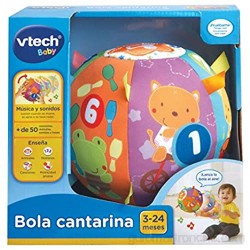 VTech- Bola cantarina Pelota Interactiva de Tela con Más de 50 Canciones Multicolor 24.9 x 14.0 x 8.9 (3480-166122) color/modelo surtido