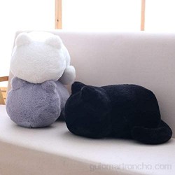 YYhkeby Bebé bebé dormir felpa suave apaciguar gato juguete lindo felpa muñeca niños habitación juguetes cama sofá almohada decoración (negro) Jialele