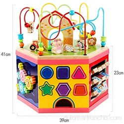 LiChaoWen Bebé Laberinto Actividad Cubo Toys Baby Bead Bead Bead Maze Shape Claser Juguetes para niños de 1 año de Edad niña niño Regalo (Color : Multicolor Size : 41x39cm)