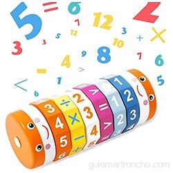 Juguete de Aprendizaje Aritmético Cubo de aprendizaje cilíndrico Juguete Educativo Matemática Bebé Cubo del Juego Matemático Child Números de Aprendizaje para Niños Educación Matemáticas Preescolar