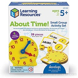 Learning Resources Small Group Activity Set of 6 Set de Actividades para Aprender la Hora en Grupos reducidos About Time 6 Unidades (LER3214)