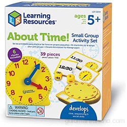 Learning Resources Small Group Activity Set of 6 Set de Actividades para Aprender la Hora en Grupos reducidos About Time 6 Unidades (LER3214)