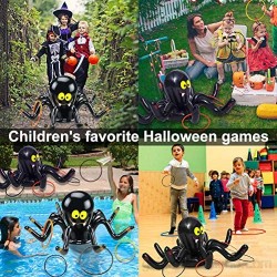 Neborn Juguete Inflable al Aire Libre Anillo de araña Throw Fun Set Holiday Decoración de Halloween Fiesta Juego Familiar Juguete para niños
