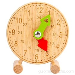 Perfeclan Relojes de Aprendizaje de Madera Reloj de clasificación de Forma y Color de pie Modelo Que Dice la Hora para niños - Estilo 1