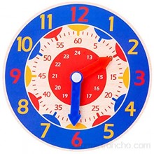 Qiujing Los niños reloj de madera juguetes hora minutos segundos cognición enseñanza ayudas coloridos relojes para niño niña