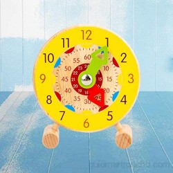 Sharplace Reloj de Madera Modelo de Tiempo de Enseñanza Juguetes para Niños Niños Niñas Juguetes Educativos Regalo para Edades de 3 a 7 años - Estilo 2