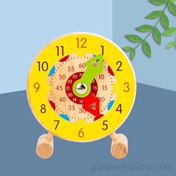 Sharplace Reloj de Madera Modelo de Tiempo de Enseñanza Juguetes para Niños Niños Niñas Juguetes Educativos Regalo para Edades de 3 a 7 años - Estilo 2