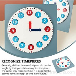 TOYANDONA Forma de Madera de Color de La Clasificación del Reloj Girar Y Decir La Hora del Reloj Montessori Juguete Educativo Temprano para Niños Pequeños