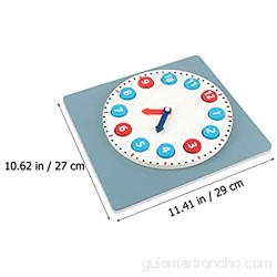 TOYANDONA Forma de Madera de Color de La Clasificación del Reloj Girar Y Decir La Hora del Reloj Montessori Juguete Educativo Temprano para Niños Pequeños