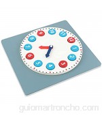 TOYANDONA Reloj Aprendizaje Juguete Madera Tiempo Aprendizaje Reloj Montessori Juguete Educativo Regalo para Niños Niño Bebé