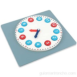 TOYANDONA Reloj Aprendizaje Juguete Madera Tiempo Aprendizaje Reloj Montessori Juguete Educativo Regalo para Niños Niño Bebé