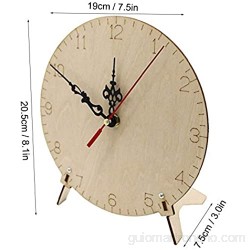 Wosune Reloj ensamblado de Bricolaje Rompecabezas de Reloj práctico Reloj para niños Reloj de Madera de Bricolaje Rompecabezas de Reloj de Madera Seguro para Pintar Promueve la