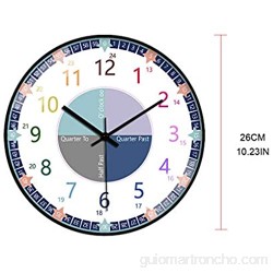 ZZALLLReloj de Pared Educativo para niños Reloj de enseñanza para niños Aprende a Decir la Hora - 2#