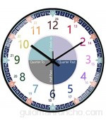 ZZALLLReloj de Pared Educativo para niños Reloj de enseñanza para niños Aprende a Decir la Hora - 2#
